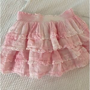 loveshackfancy pink skirt girls size 12